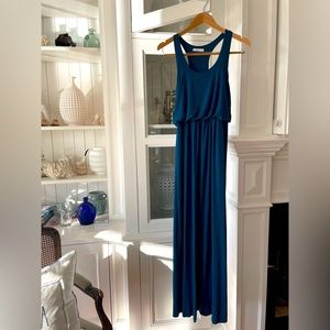 LUSH Women’s Teal Racerback Maxi Dress Size Small